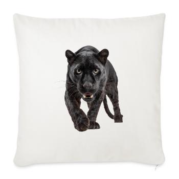 Schwarzer Panther – Kraft, Fokus, Dominanz - Coussin et housse de 45 x 45 cm - blanc nature - Devant