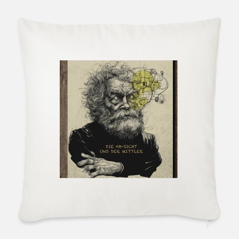 Der_Gedankenblitz-2 - Sofakissen mit Füllung 45 x 45 cm - Naturweiß 