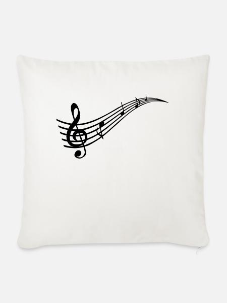 Musik - Sofakissen mit Füllung 45 x 45 cm - Naturweiß