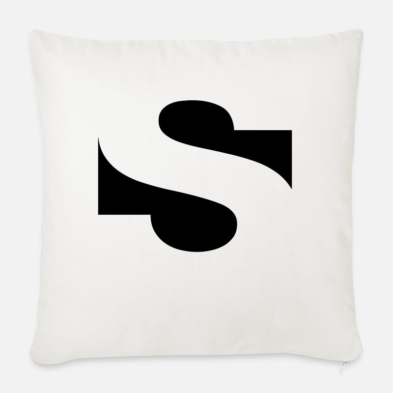 negative s - Sofakissen mit Füllung 45 x 45 cm - Naturweiß 