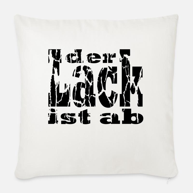 der Lack ist ab - Sofakissen mit Füllung 45 x 45 cm - Naturweiß 