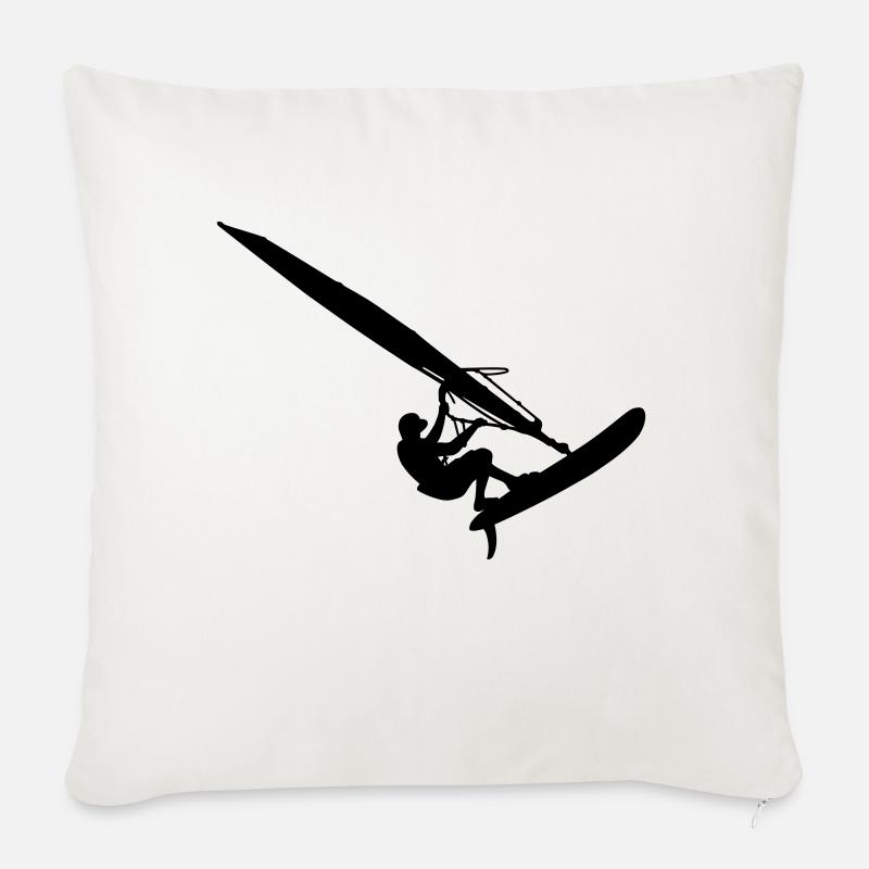 Windsurfer (Vector) - Sofakissen mit Füllung 45 x 45 cm - Naturweiß 