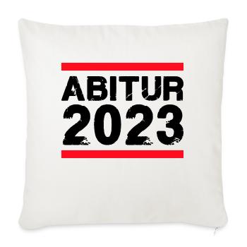 Abitur 2023 - Sofakissen mit Füllung 45 x 45 cm - Naturweiß  - Vorne