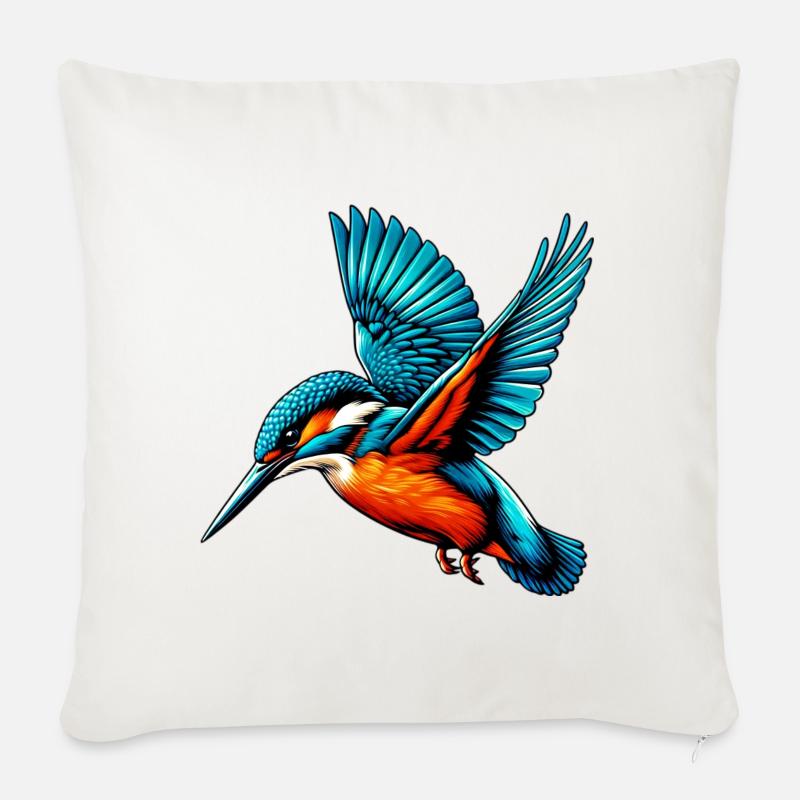 Eisvogel - Sofakissen mit Füllung 45 x 45 cm - Naturweiß 