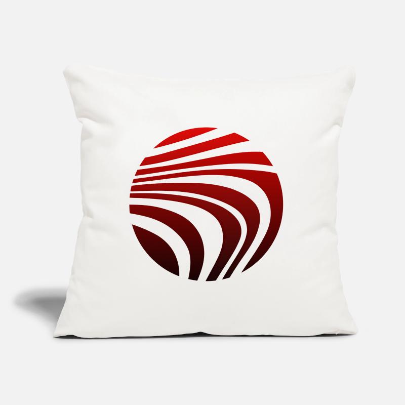 Psychedelic Pattern Red Black Gradient Sofa pillow with filling 45cm x 45cm