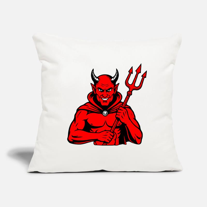 Devil Trident Satan Hell Evil Horns Horror Sofa pillow with filling 45cm x 45cm