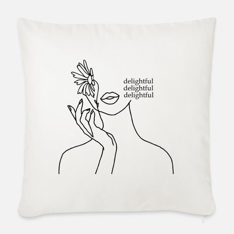 delightful - Sofakissen mit Füllung 45 x 45 cm - Naturweiß 