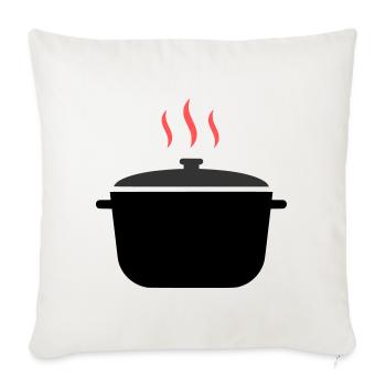 Cooking Pot Steam Cooking - Sofa pillow with filling 45cm x 45cm - natural white - Front