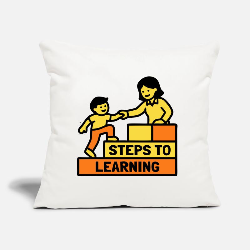 Steps to Learning School Logo Sofa pillow with filling 45cm x 45cm