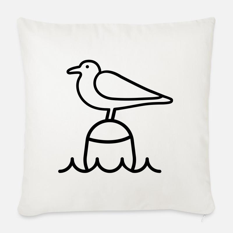 Möwe Moin - Sofakissen mit Füllung 45 x 45 cm - Naturweiß 