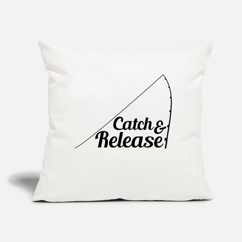 release throw back catch and release angler Sofa pillow with filling 45cm x 45cm