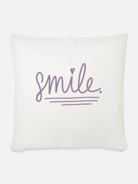 Smile - Sofakissen mit Füllung 45 x 45 cm - Naturweiß