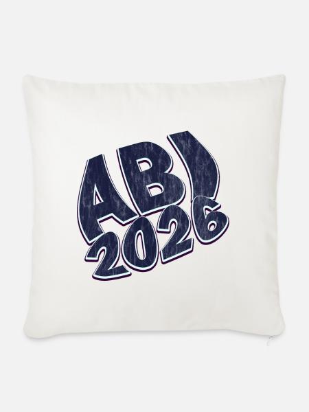 Abitur 2026 - Sofakissen mit Füllung 45 x 45 cm - Naturweiß