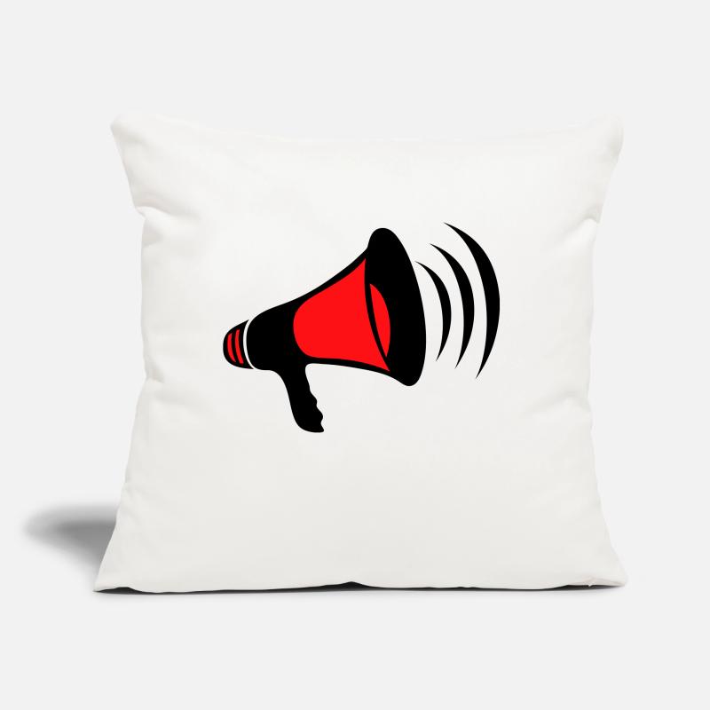 mega, megaphone, megaphone, demonstrate, call, cry Sofa pillow with filling 45cm x 45cm