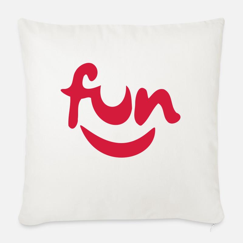 fun - Coussin et housse de 45 x 45 cm - blanc nature