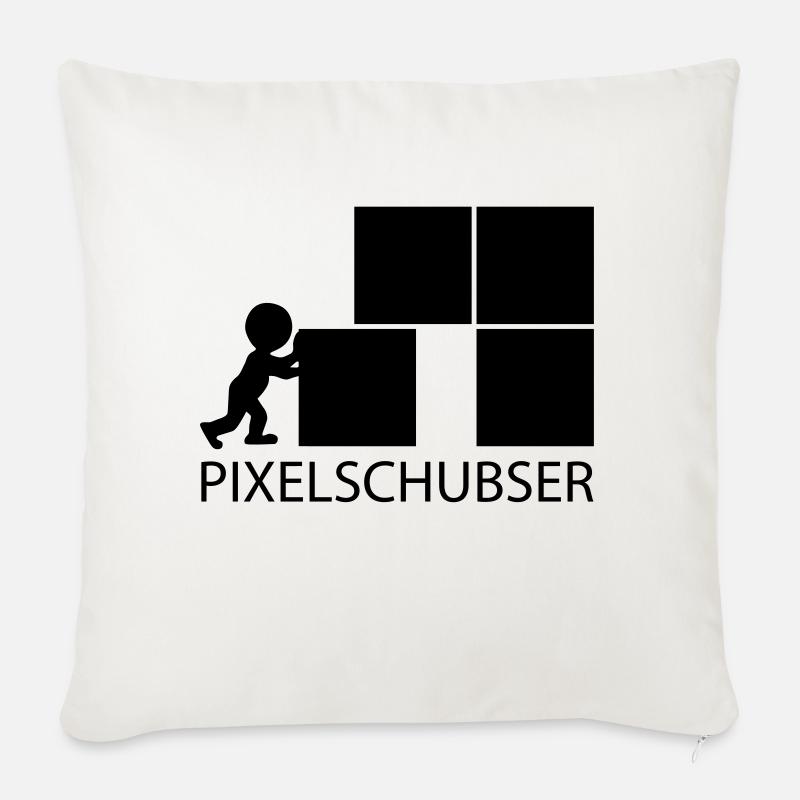 Pixelschubser und stolz darauf! - Sofakissen mit Füllung 45 x 45 cm - Naturweiß 