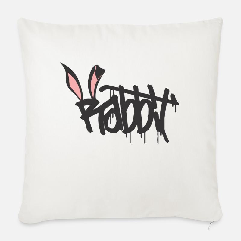 Hase - Sofakissen mit Füllung 45 x 45 cm - Naturweiß 