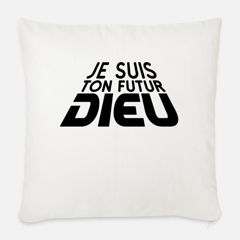 Futur Dieu 3D (1c) - Sofakissen mit Füllung 45 x 45 cm - Naturweiß 