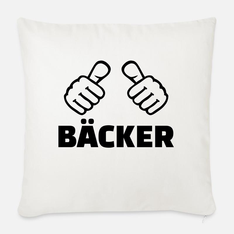 Bäcker - Sofakissen mit Füllung 45 x 45 cm - Naturweiß 