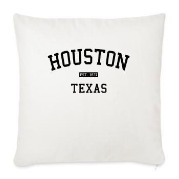 Houston - Texas - États-Unis - États-Unis d’Amérique - Coussin et housse de 45 x 45 cm - blanc nature - Devant