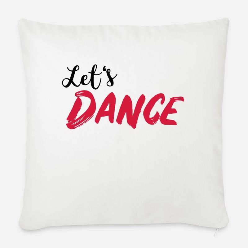 Let's DANCE - Lass uns tanzen - Sofakissen mit Füllung 45 x 45 cm - Naturweiß 