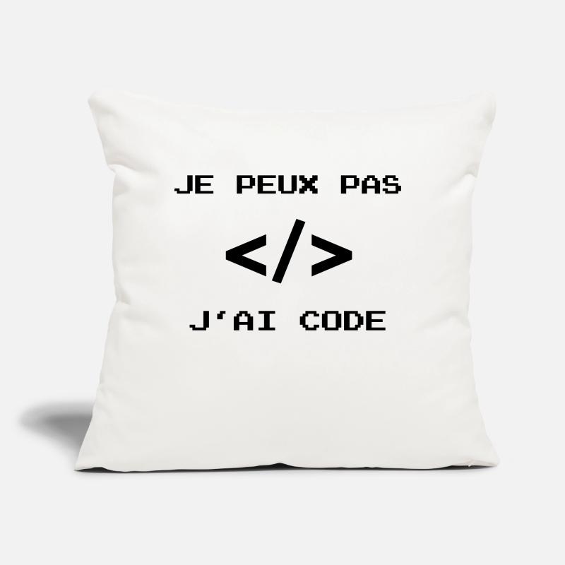 je peux pas j ai code développeur javascript dev Coussin et housse de 45 x 45 cm
