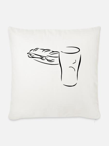 Sandwitsch - Sofakissen mit Füllung 45 x 45 cm - Naturweiß 
