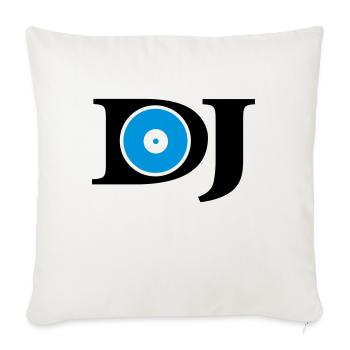 dj - Coussin et housse de 45 x 45 cm - blanc nature - Devant