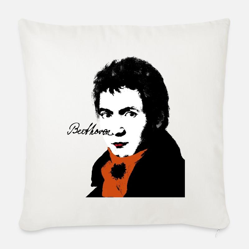 Beethoven - Sofakissen mit Füllung 45 x 45 cm - Naturweiß 