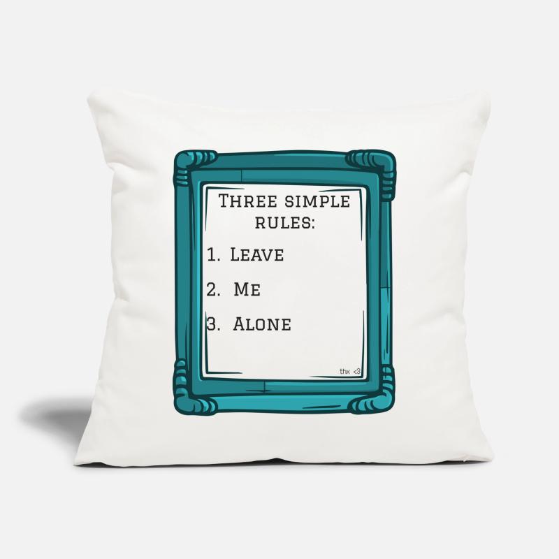 Trois règles simples Coussin et housse de 45 x 45 cm