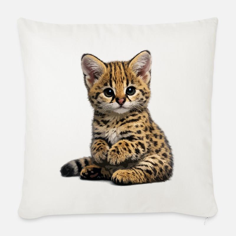 Gattini Serfal - Cuscino da divano 45 x 45 cm con riempimento - bianco naturale