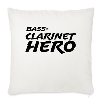 Bass Clarinet Hero - Sofa pillow with filling 45cm x 45cm - natural white - Front
