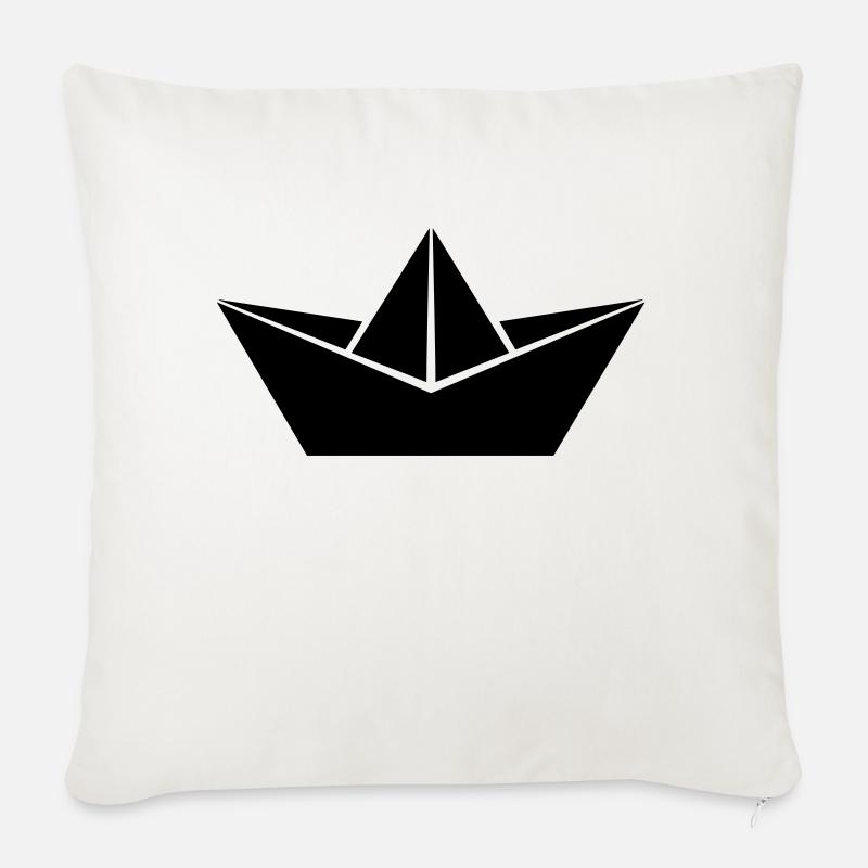 Papierboot - Sofakissen mit Füllung 45 x 45 cm - Naturweiß 