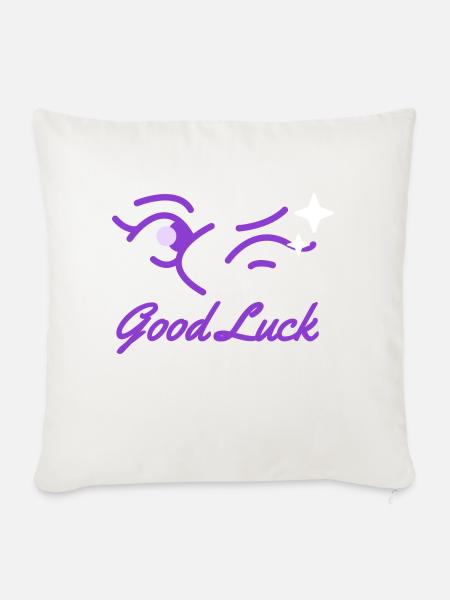 Good luck - Sofakissen mit Füllung 45 x 45 cm - Naturweiß 