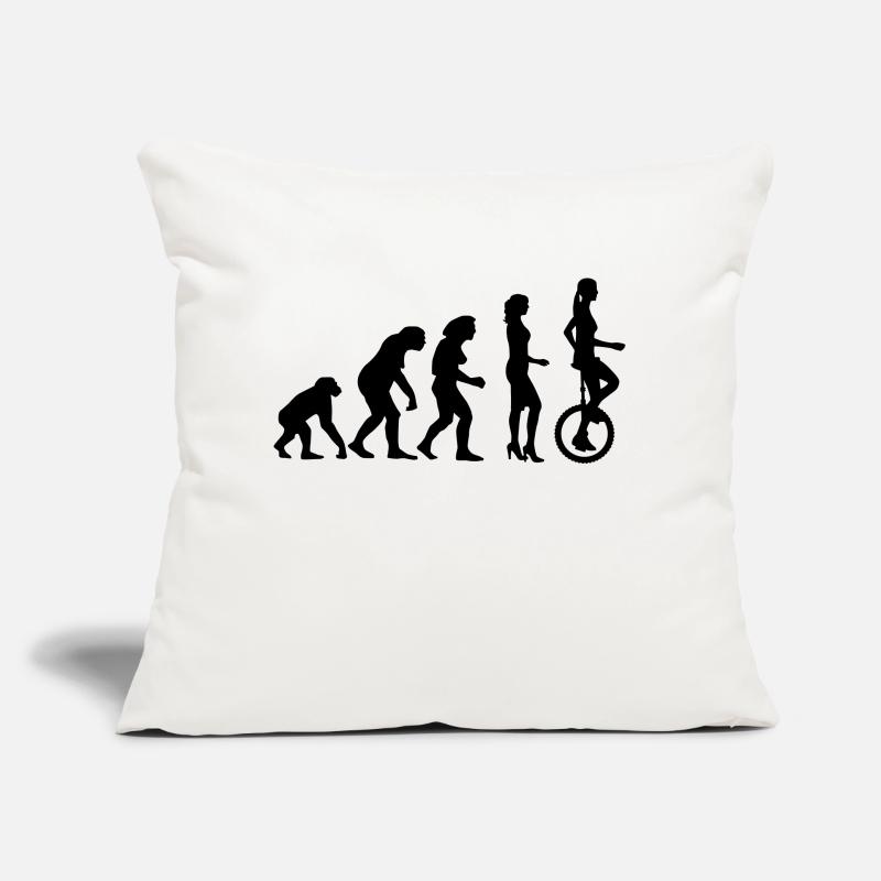 evolution_einradfahrerin_1c Sofa pillow with filling 45cm x 45cm
