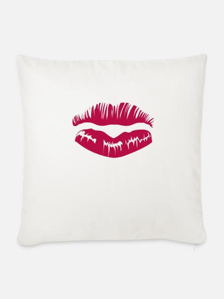 Kiss - Sofakissen mit Füllung 45 x 45 cm - Naturweiß 