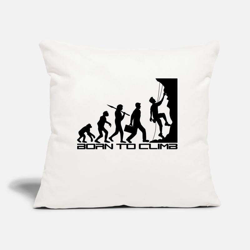 né pour gravir l'évolution évolution née raide Coussin et housse de 45 x 45 cm