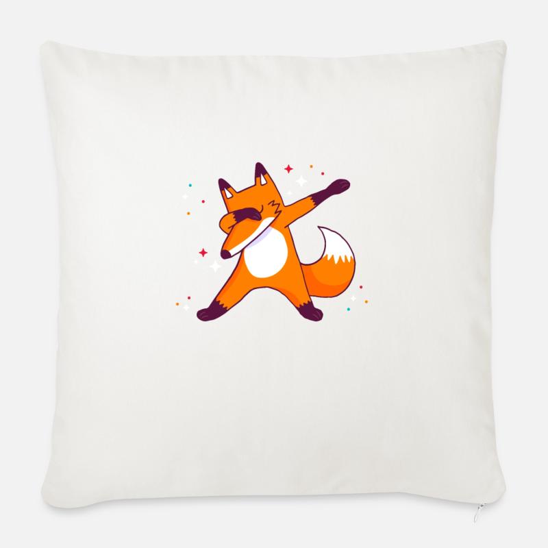 Fuchs - Sofakissen mit Füllung 45 x 45 cm - Naturweiß 