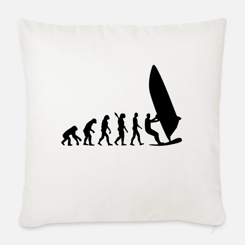 Evolution Windsurfen - Sofakissen mit Füllung 45 x 45 cm - Naturweiß 