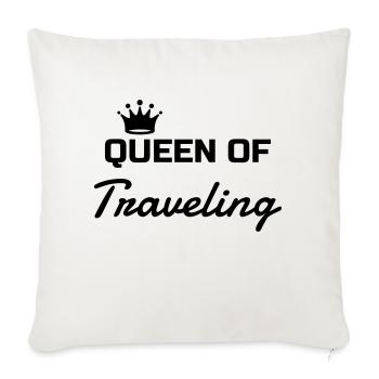 Reisen / Reisende / Urlaub / Tourismus - Sofakissen mit Füllung 45 x 45 cm - Naturweiß  - Vorne