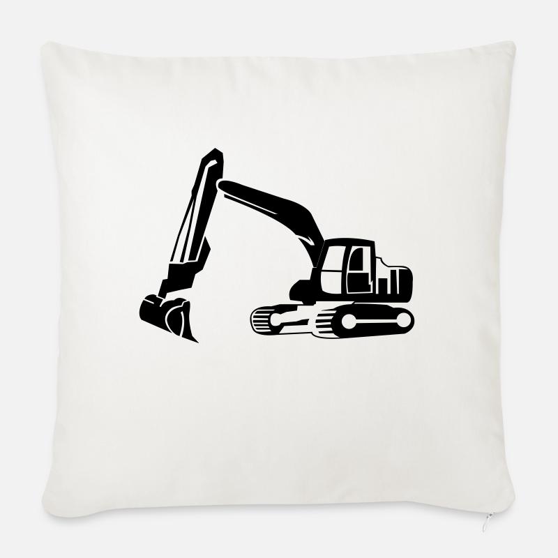 Bagger - Sofakissen mit Füllung 45 x 45 cm - Naturweiß 