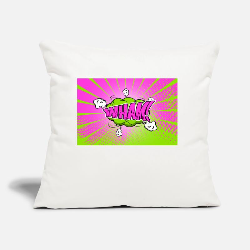 Wham! Comic Style Bubble Graffiti Lettering Sofa pillow with filling 45cm x 45cm