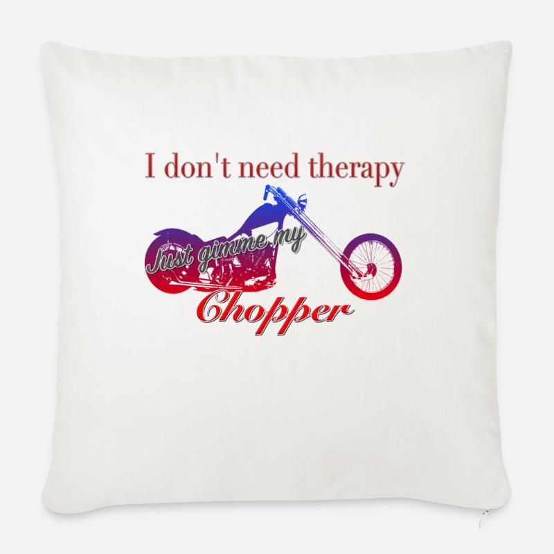 Eigentherapie Chopper - Sofakissen mit Füllung 45 x 45 cm - Naturweiß 