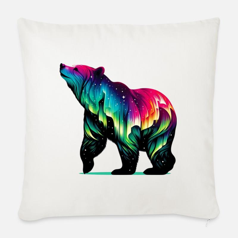 Bär - Sofakissen mit Füllung 45 x 45 cm - Naturweiß 