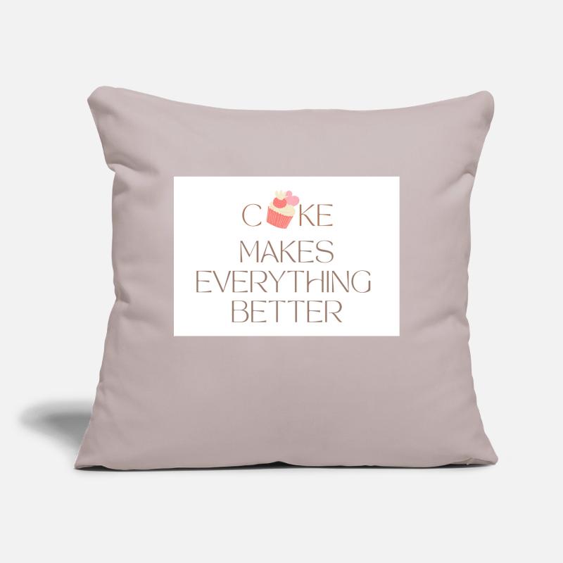 Cake makes everything better simple typography Sofa pillow with filling 45cm x 45cm