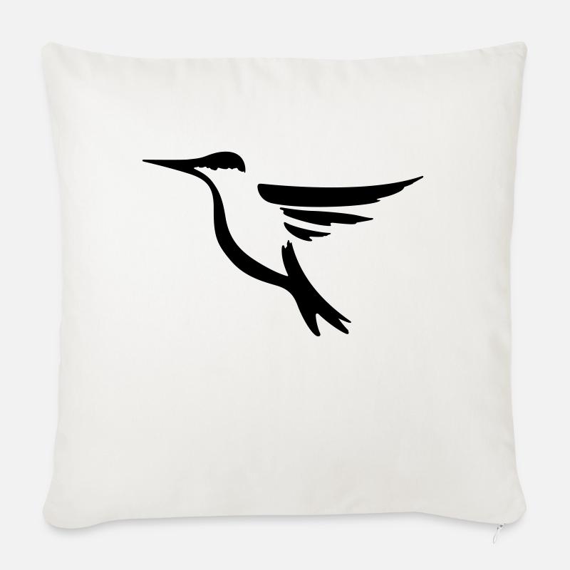 Kolibri 2 - Vogel Geschenk Geschenkidee - Sofakissen mit Füllung 45 x 45 cm - Naturweiß 