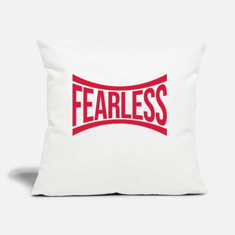Conception de citation de texte intrépide Coussin et housse de 45 x 45 cm