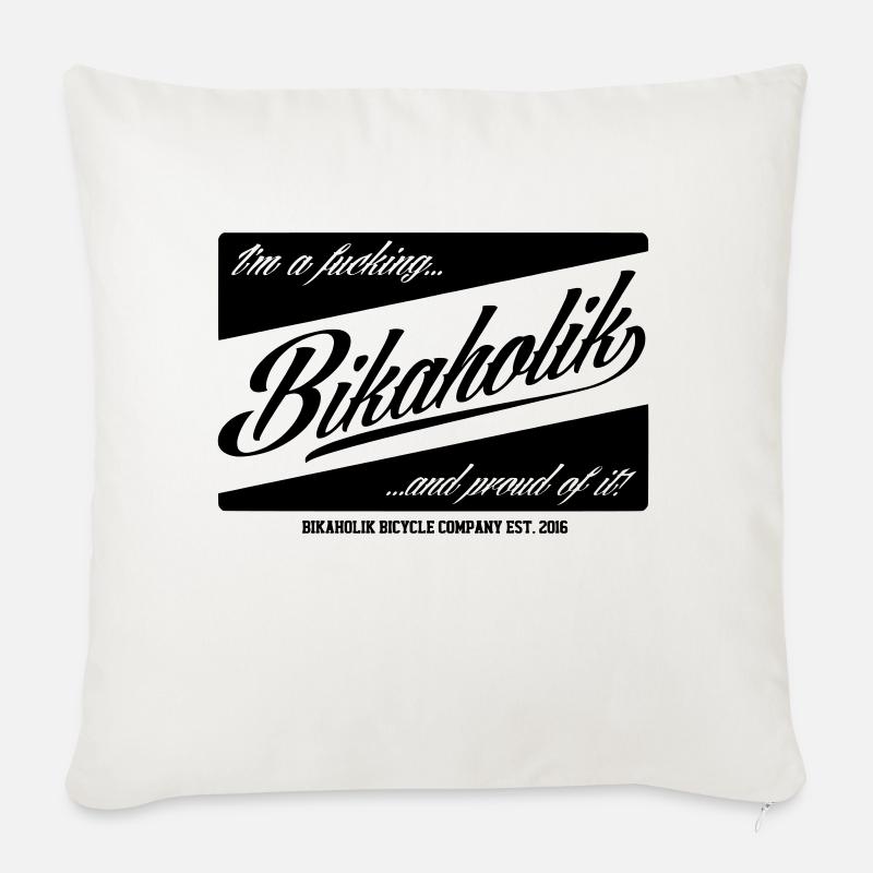 F* Bikaholik - Sofakissen mit Füllung 45 x 45 cm - Naturweiß 