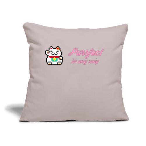 Purrfect in any way (Pink) - Sofa pillow with filling 45cm x 45cm