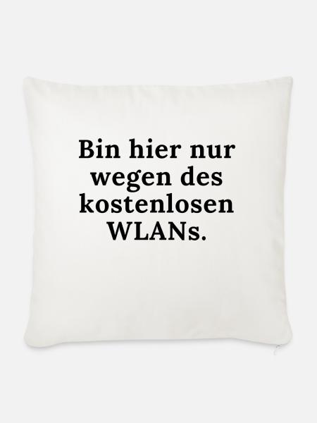 kostenloses Wlan - Sofakissen mit Füllung 45 x 45 cm - Naturweiß